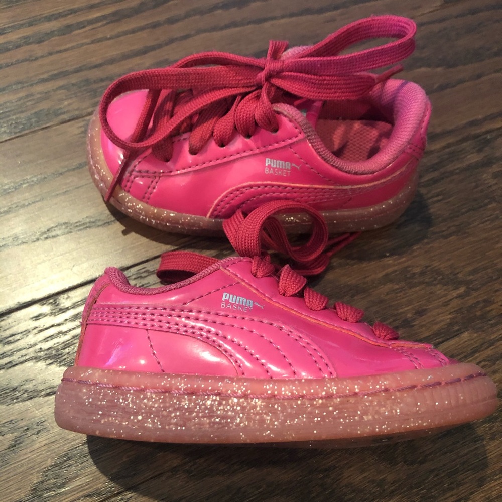 Patent Leather Pink Puma Sneakers